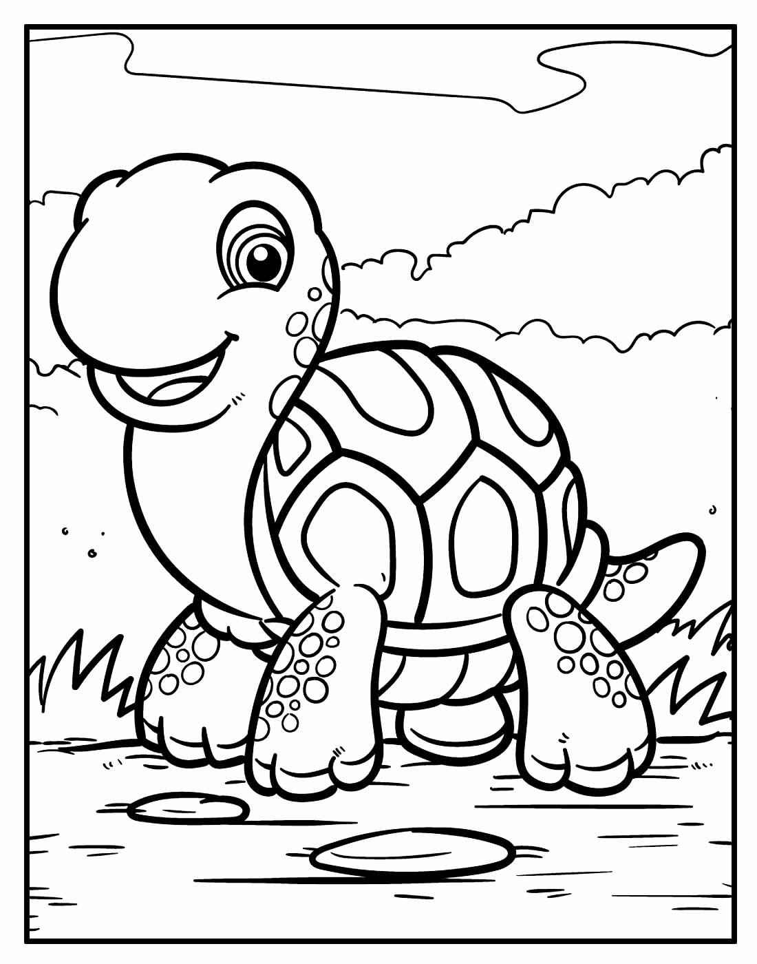 Schildkröten Ausmalbilder 075