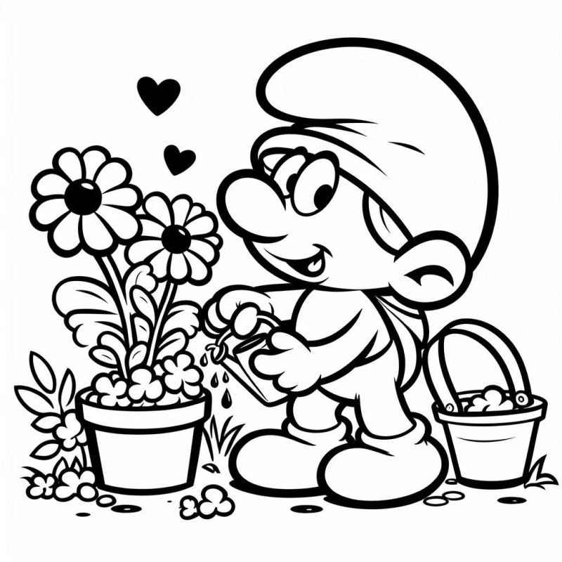 Schlümpfe Ausmalbilder 017