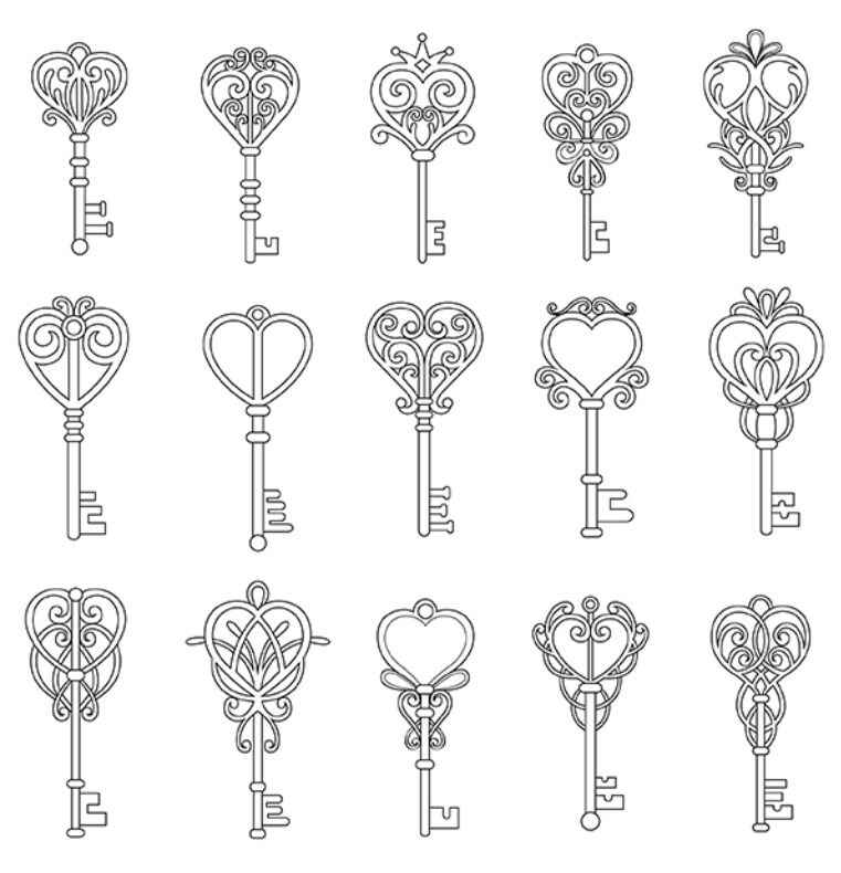 Schlüssel Ausmalbilder 539