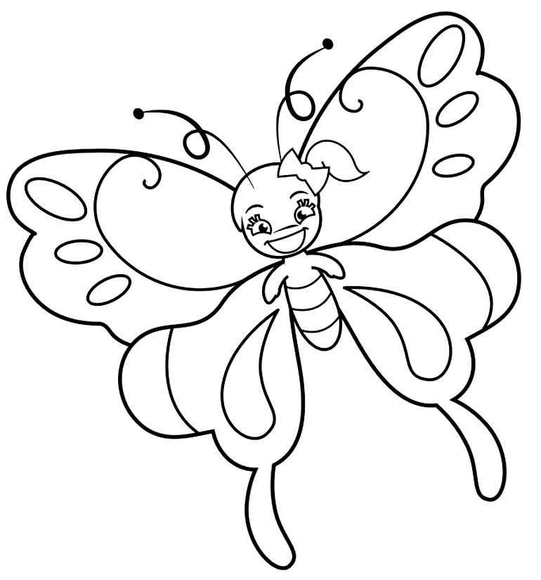 Schmetterlinge Ausmalbilder 009