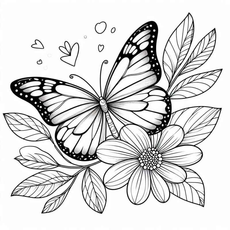 Schmetterlinge Ausmalbilder 136