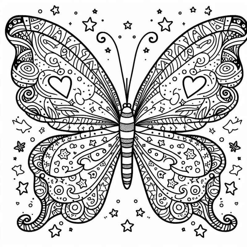 Schmetterlinge Ausmalbilder 267