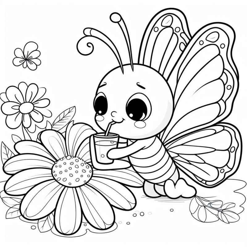 Schmetterlinge Ausmalbilder 458