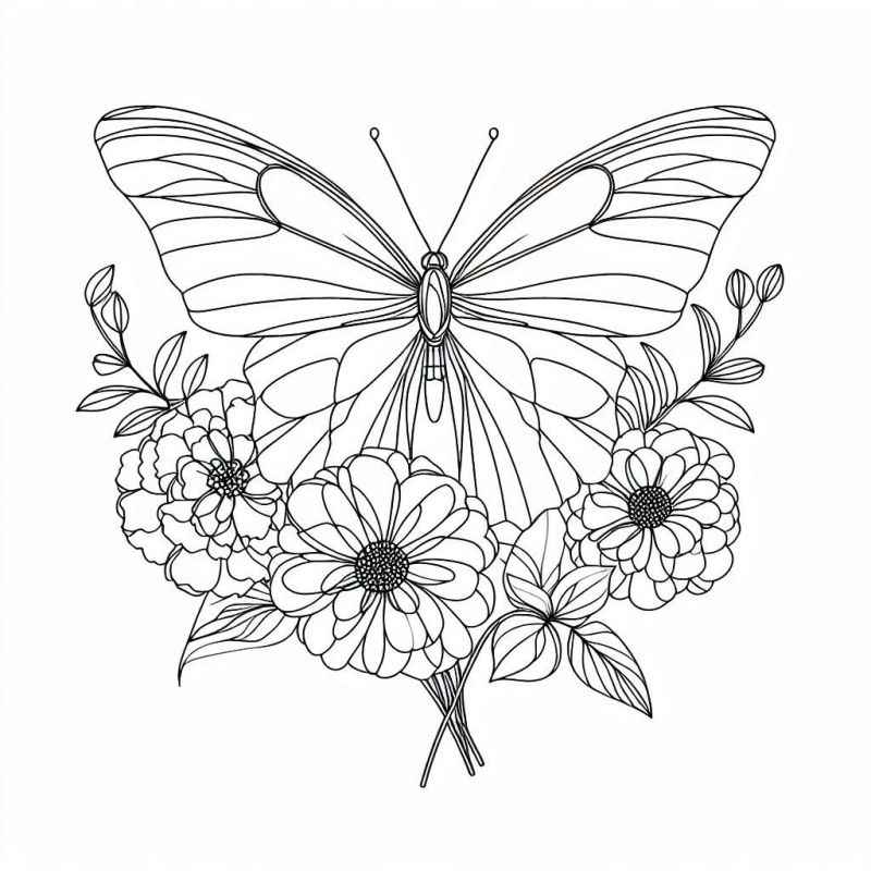 Schmetterlinge Ausmalbilder 525