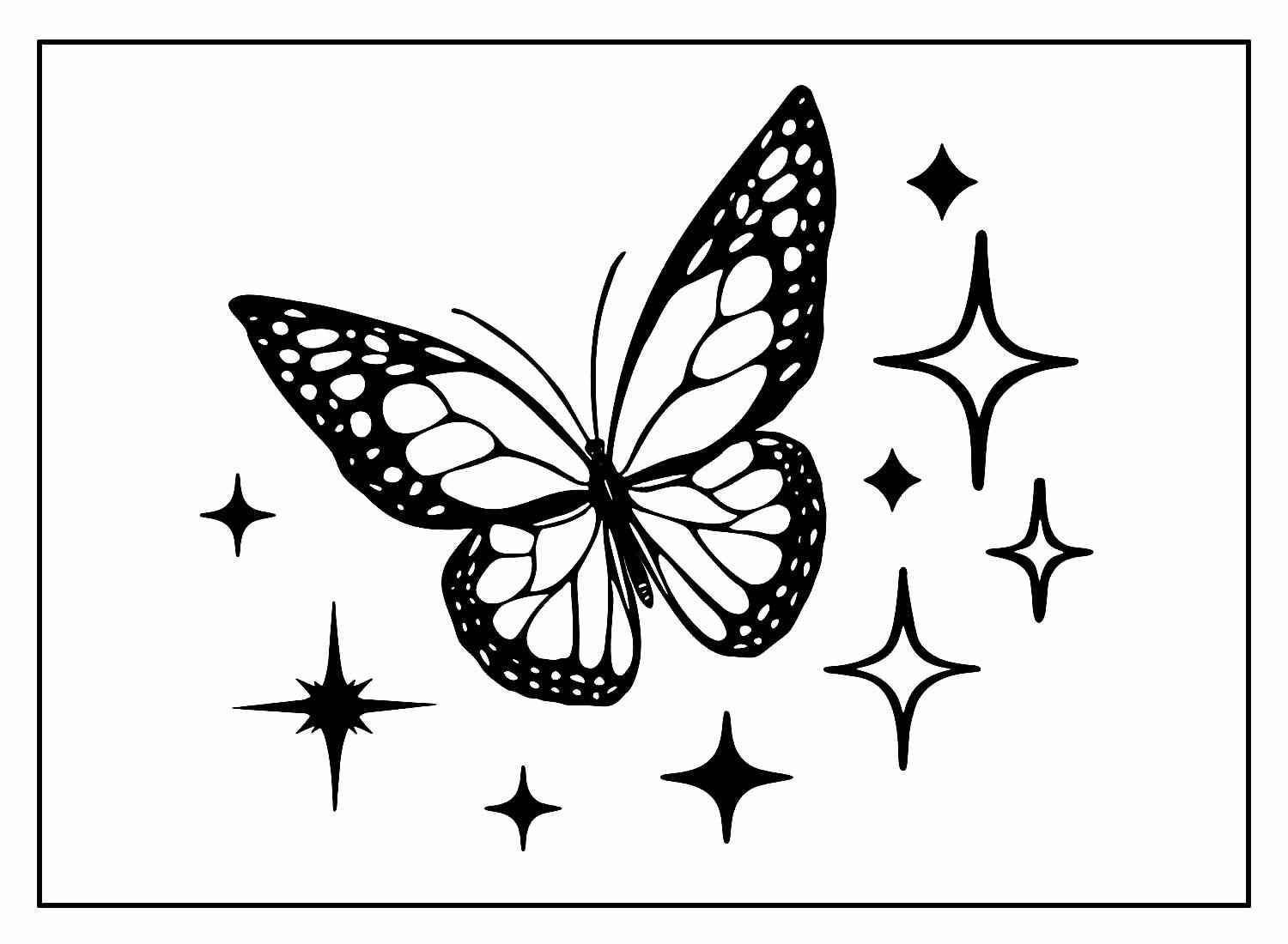 Schmetterlinge Ausmalbilder 556