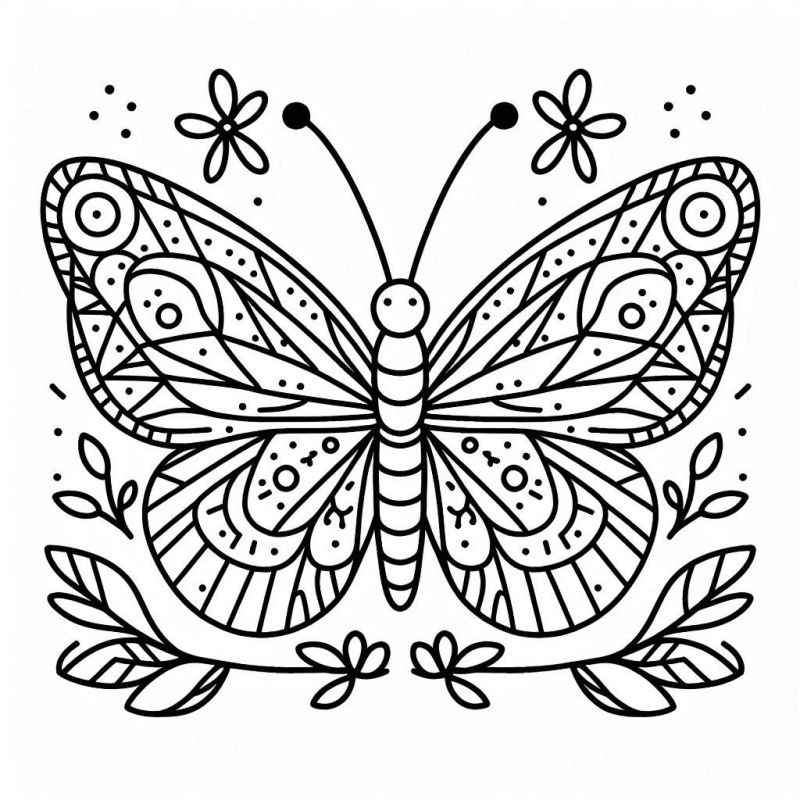 Schmetterlinge Ausmalbilder 602