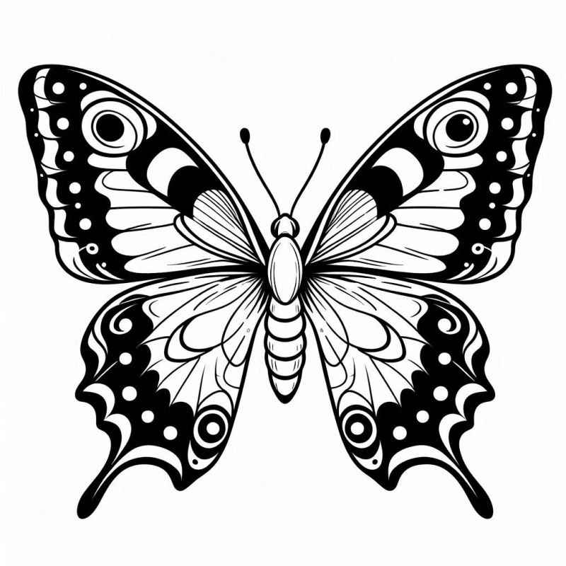Schmetterlinge Ausmalbilder 656