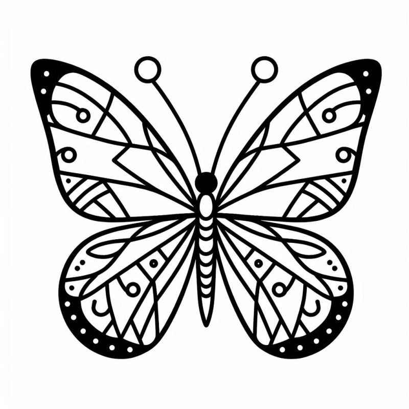 Schmetterlinge Ausmalbilder 745