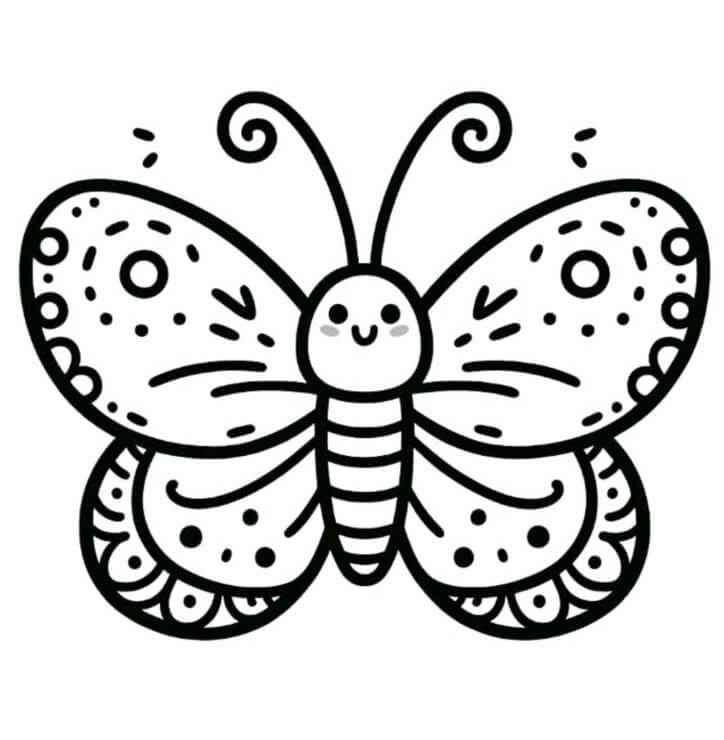 Schmetterlinge Ausmalbilder 810