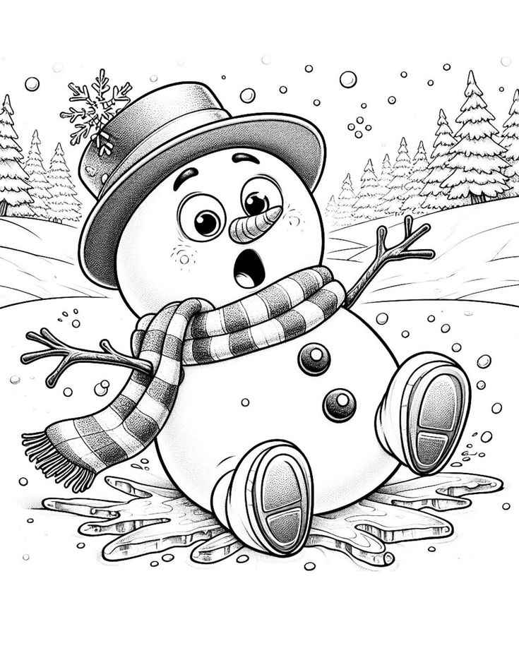 Schneemänner Ausmalbilder 256