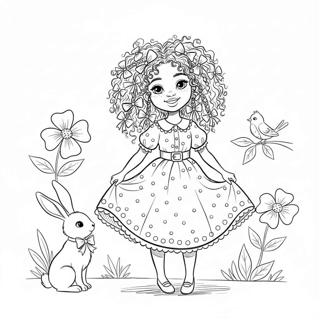 Schönes Mädchen mit der Schleifen-Schleife