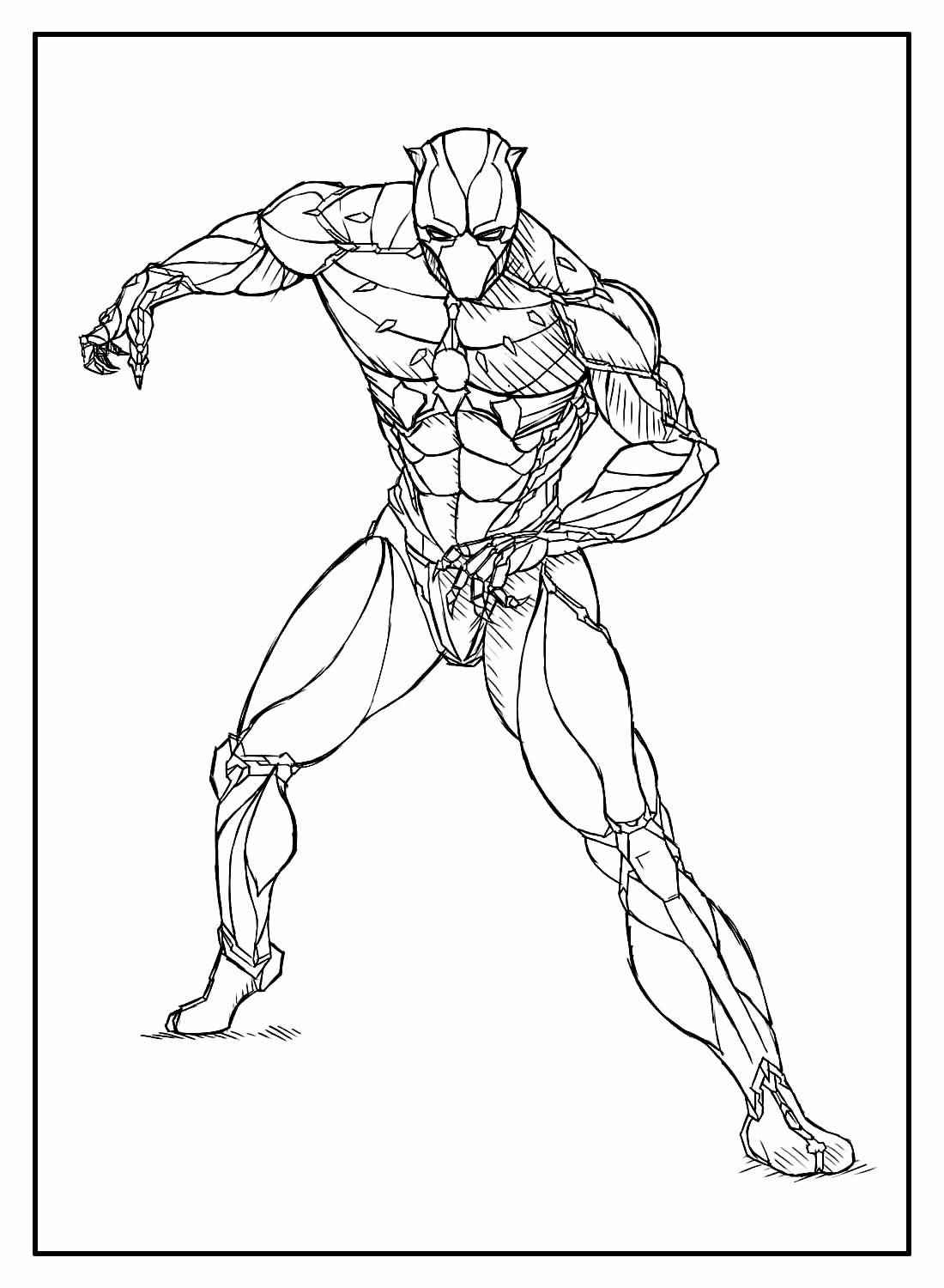 Schwarzer Panther Ausmalbilder 447