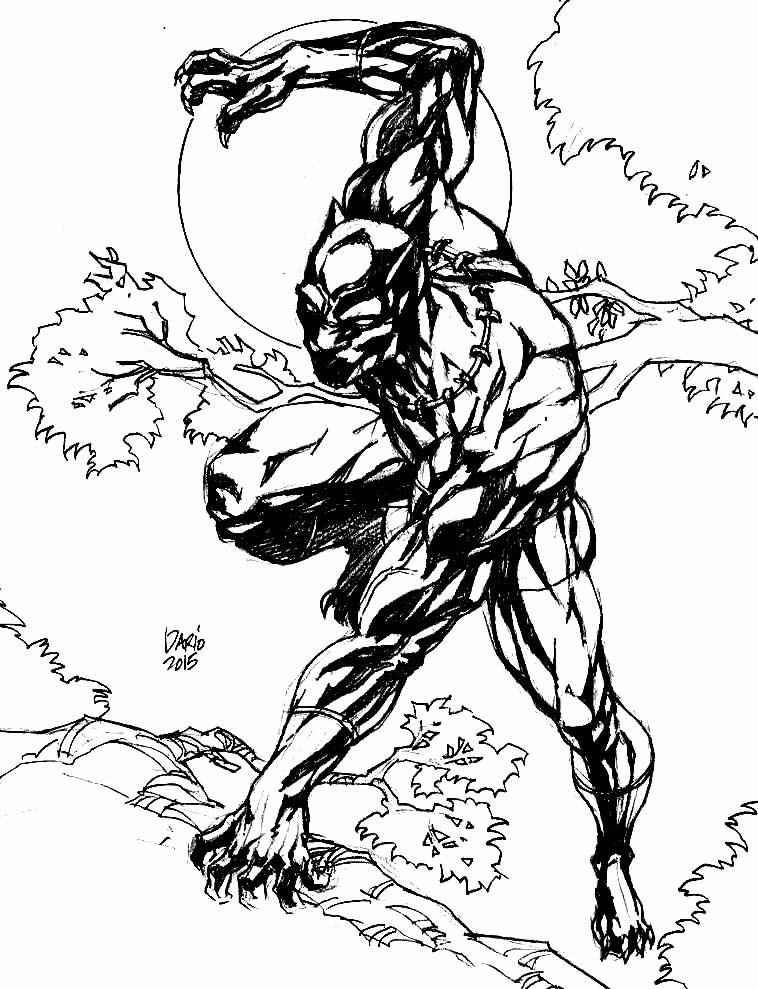 Schwarzer Panther Ausmalbilder 639