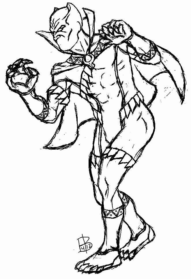 Schwarzer Panther Ausmalbilder 738