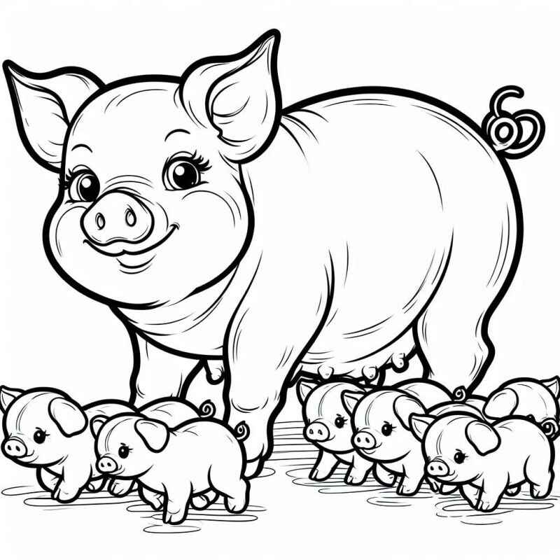 Schwein Ausmalbilder 914