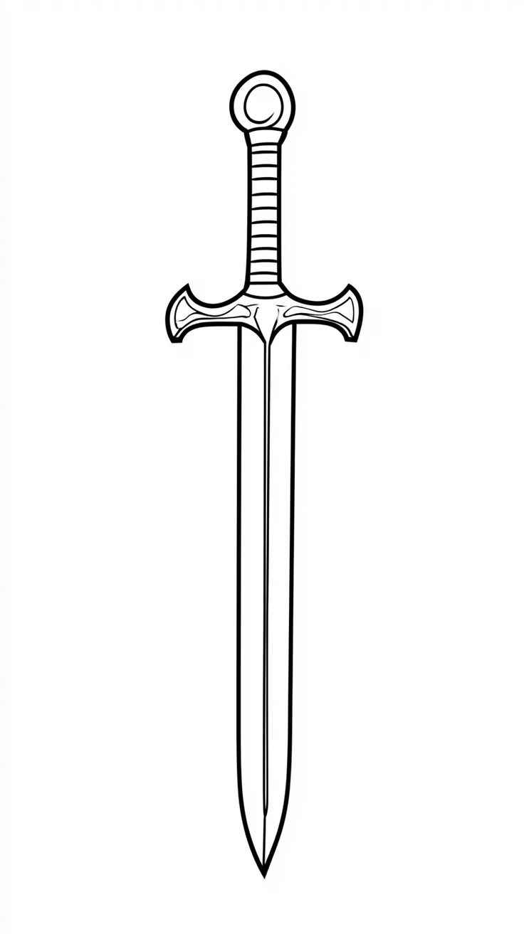 Schwert Ausmalbilder 029