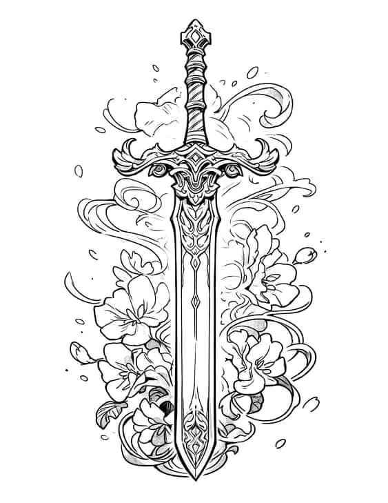 Schwert Ausmalbilder 031