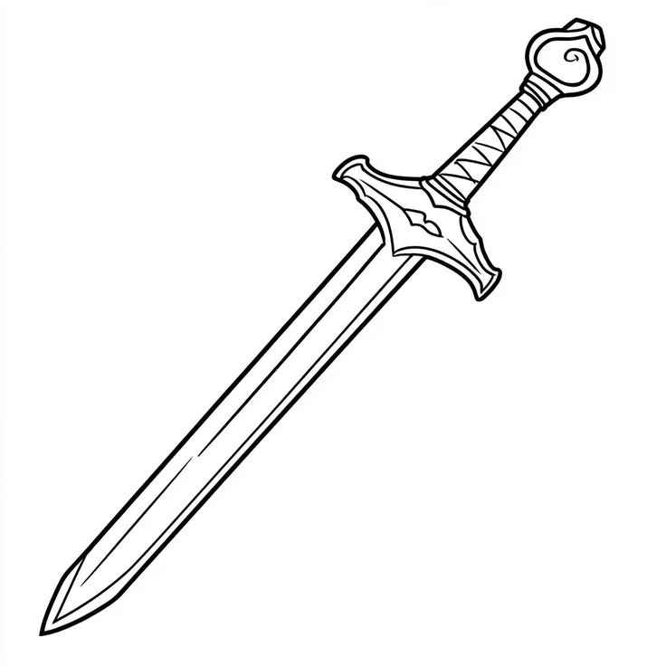 Schwert Ausmalbilder 165