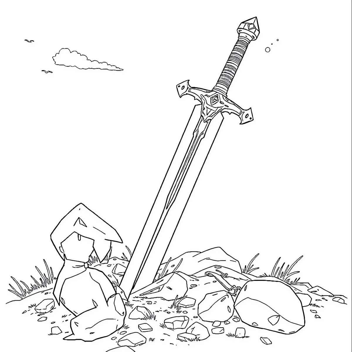 Schwert Ausmalbilder 359