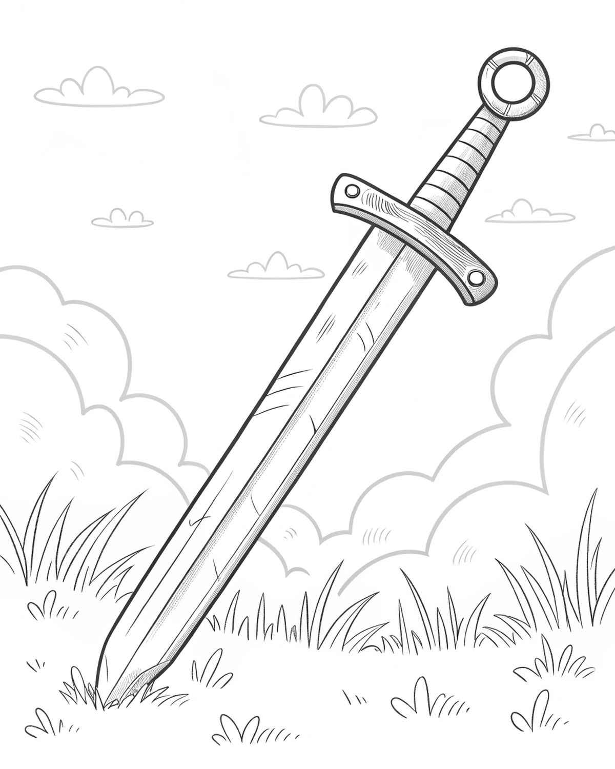 Schwert Ausmalbilder 398