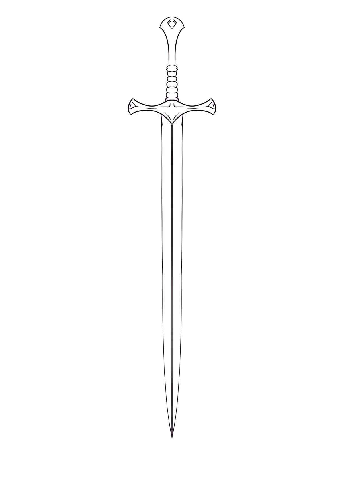 Schwert Ausmalbilder 821