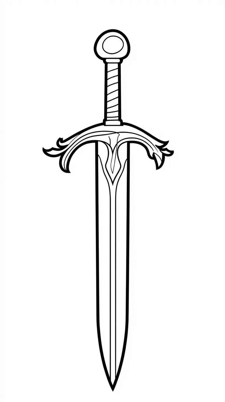 Schwert Ausmalbilder 824