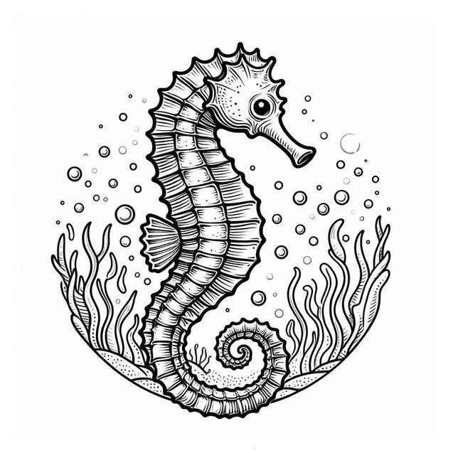 Seepferdchen Ausmalbilder 081