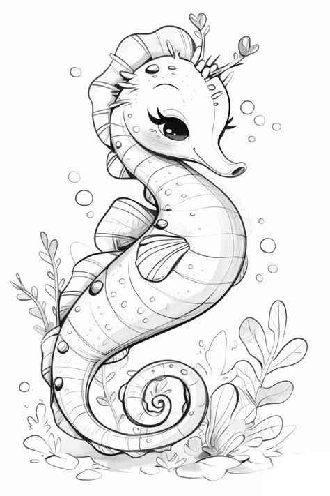 Seepferdchen Ausmalbilder 232