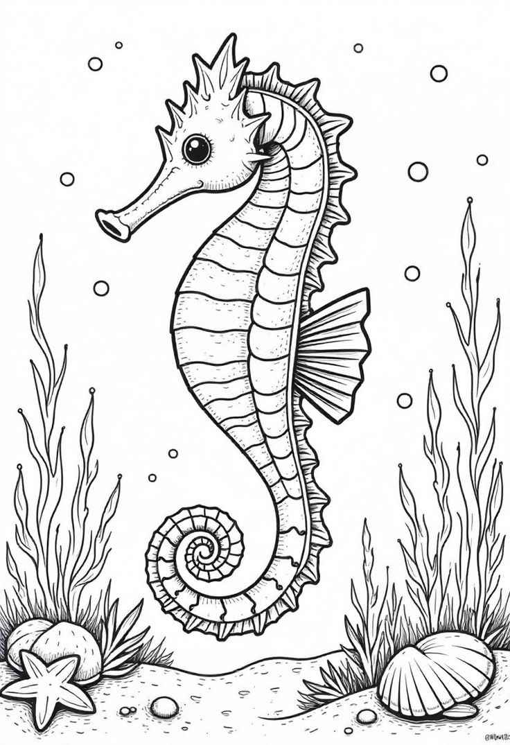 Seepferdchen Ausmalbilder 313