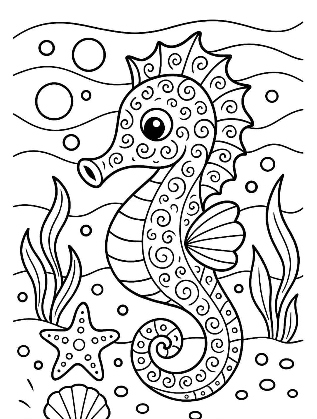 Seepferdchen Ausmalbilder 494