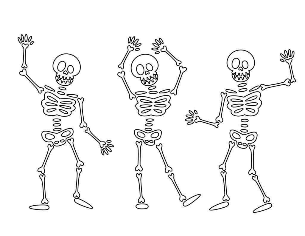 Skelett Ausmalbilder 057