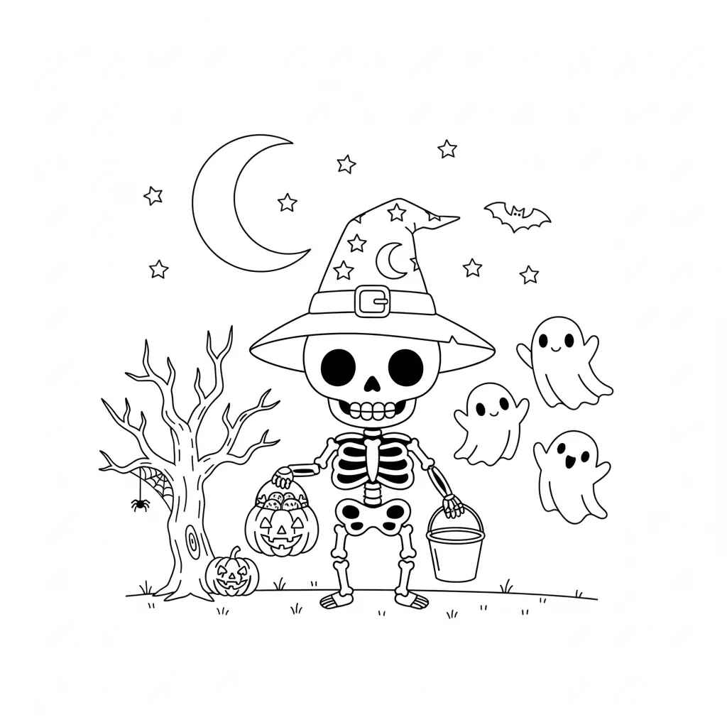 Skelett Ausmalbilder 183