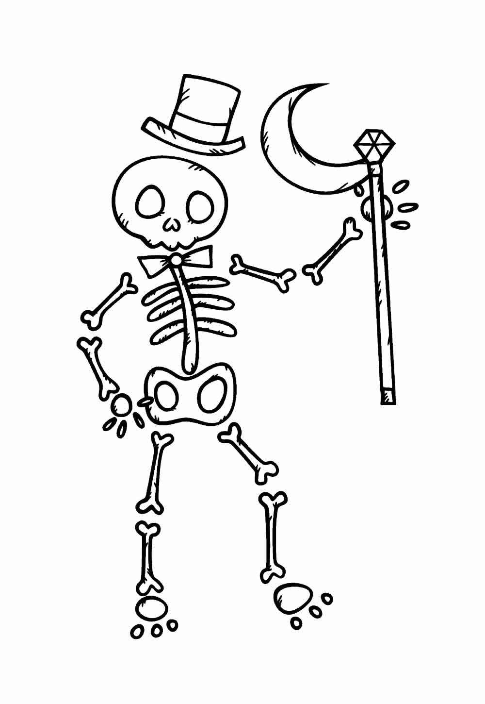 Skelett Ausmalbilder 204