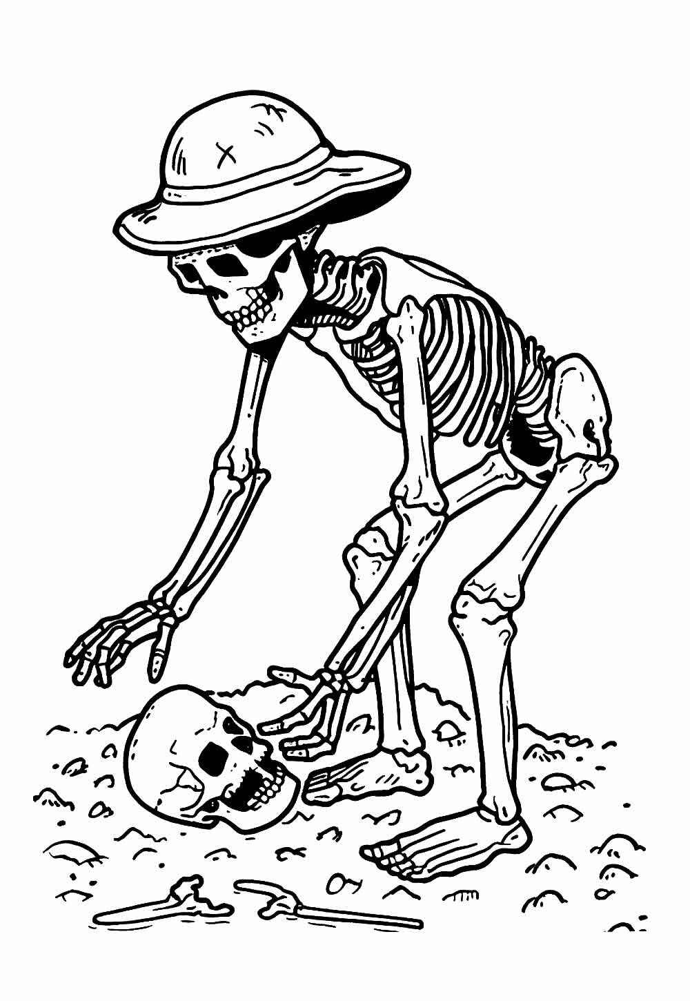 Skelett Ausmalbilder 206