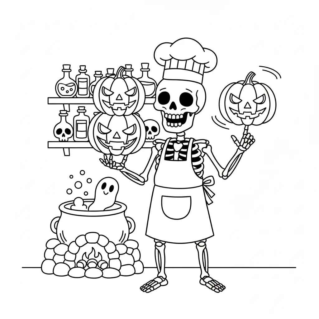 Skelett Ausmalbilder 267