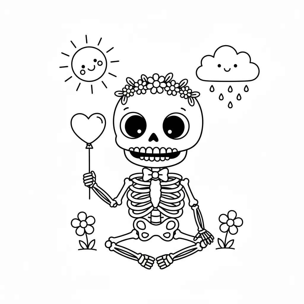 Skelett Ausmalbilder 281