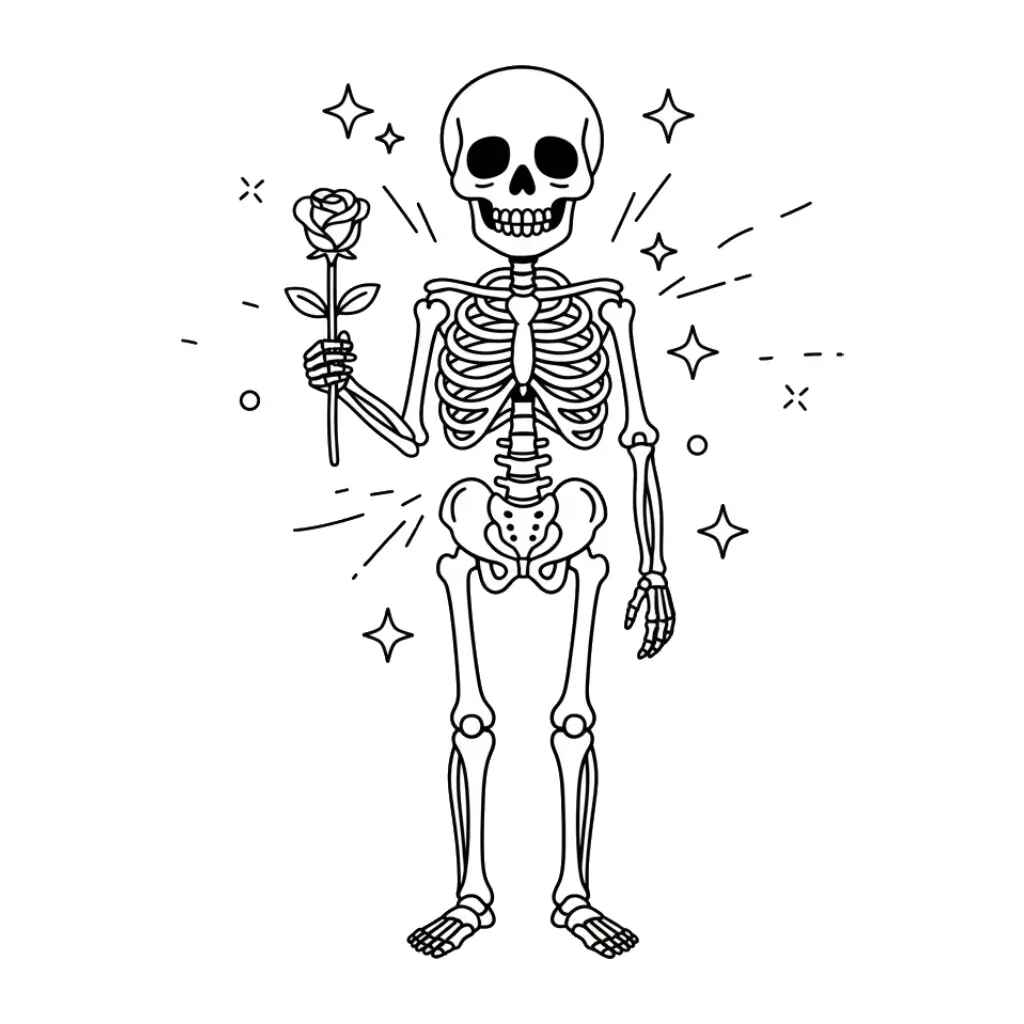Skelett Ausmalbilder 417