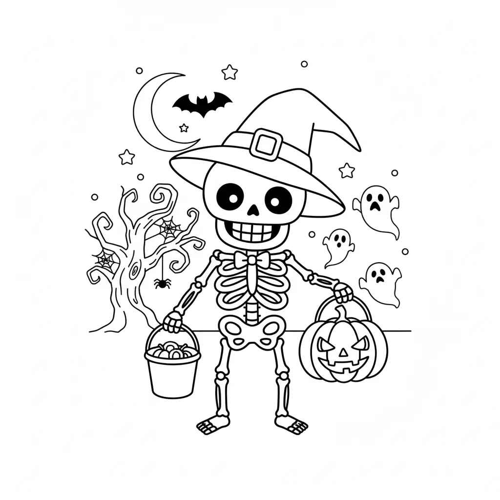 Skelett Ausmalbilder 606