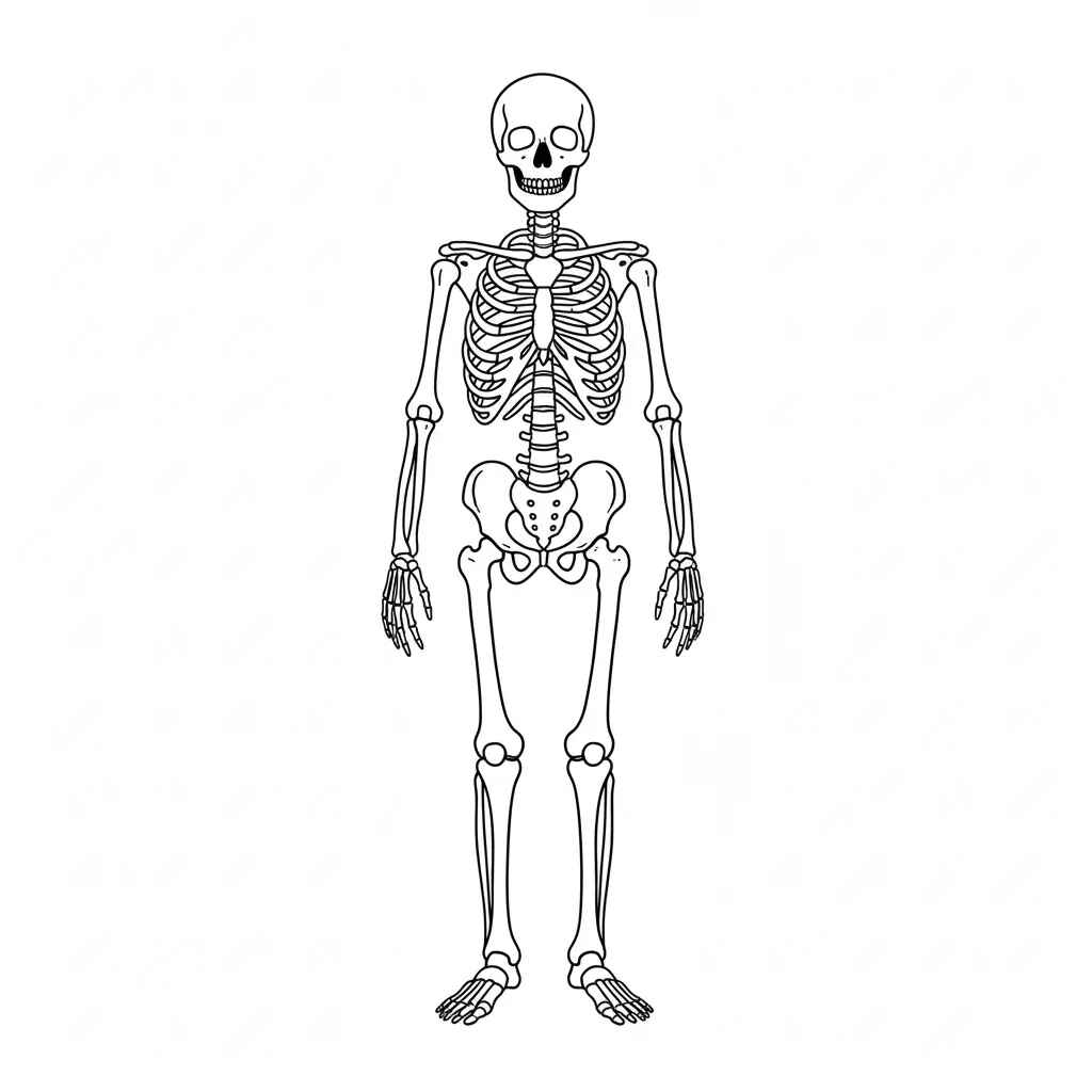 Skelett Ausmalbilder 691
