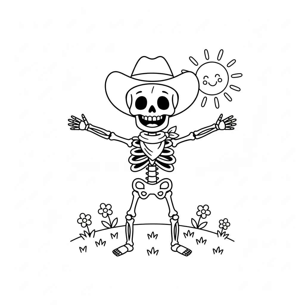 Skelett Ausmalbilder 793