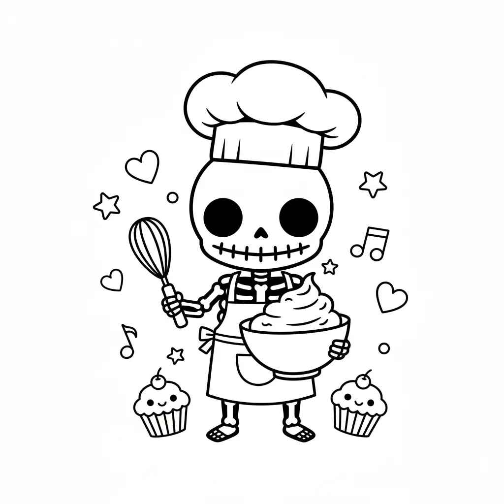 Skelett Ausmalbilder 810