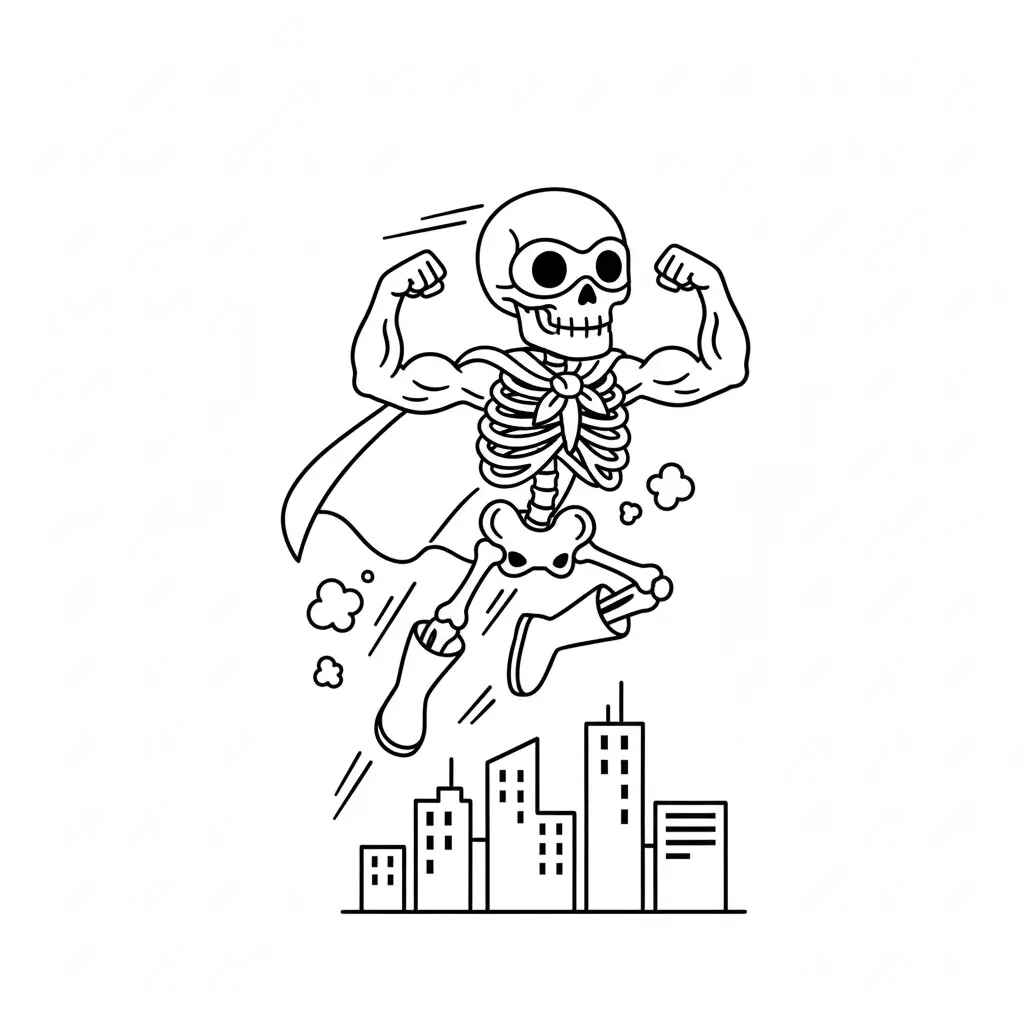 Skelett Ausmalbilder 923