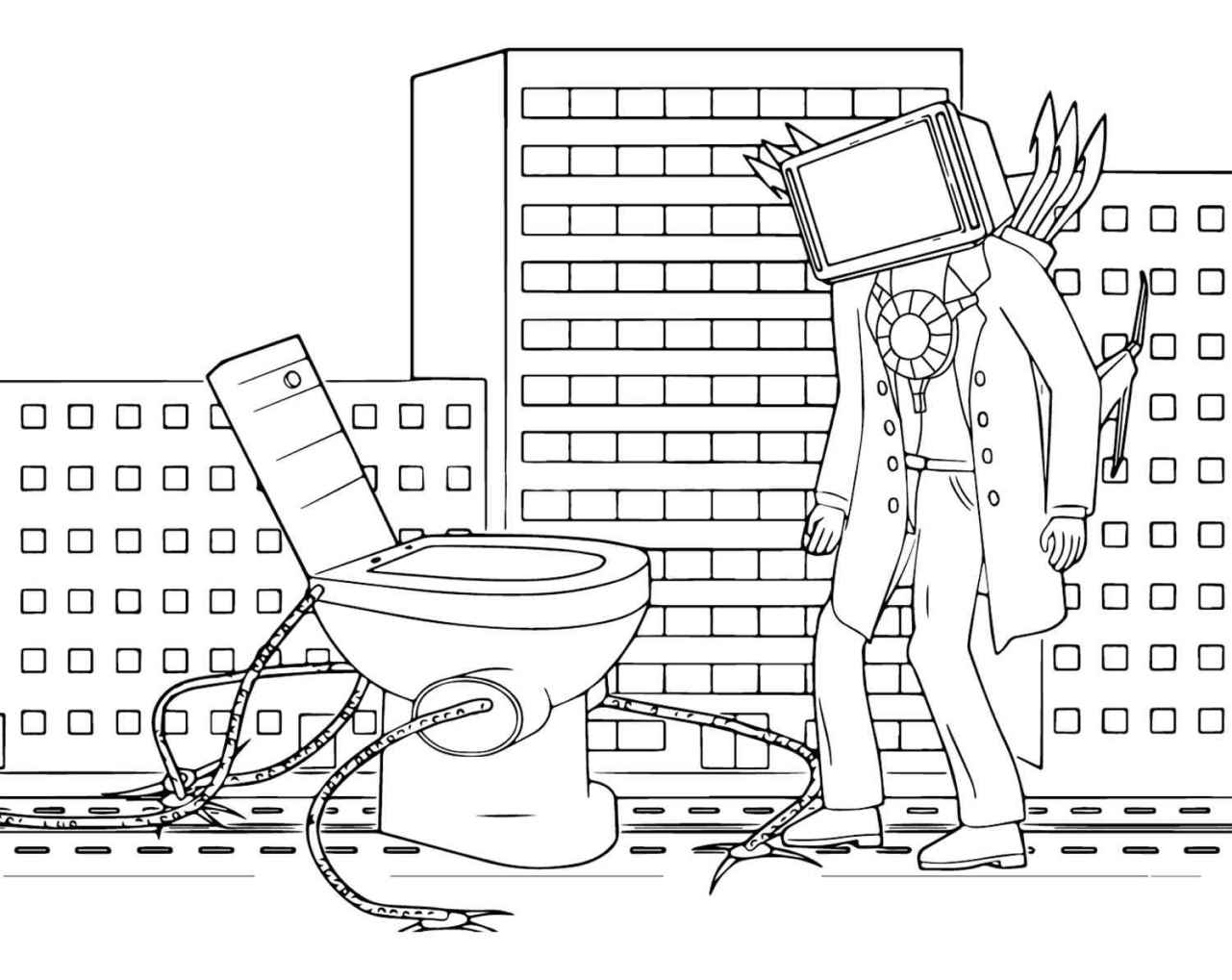 Skibidi Toilet Ausmalbilder 169