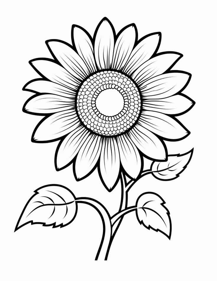 Sonnenblume Ausmalbilder 058