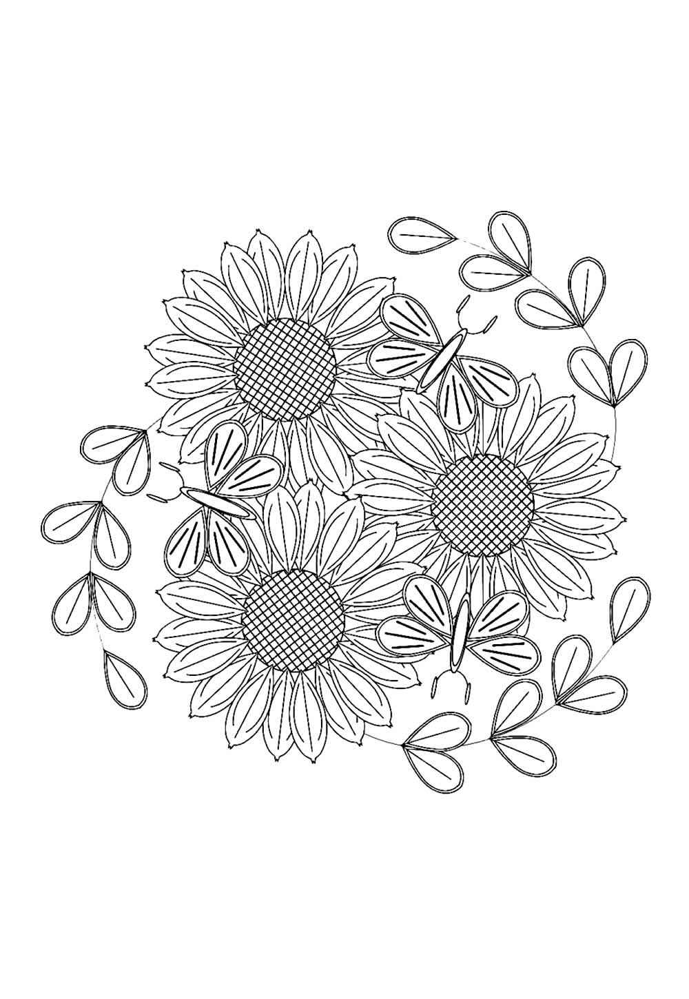 Sonnenblume Ausmalbilder 107