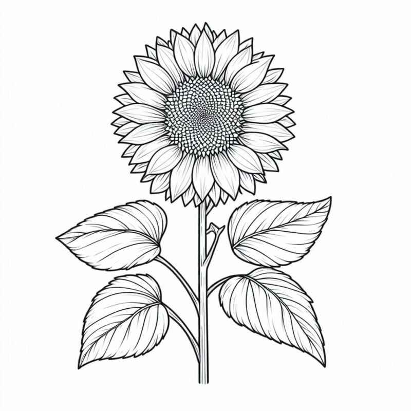 Sonnenblume Ausmalbilder 167