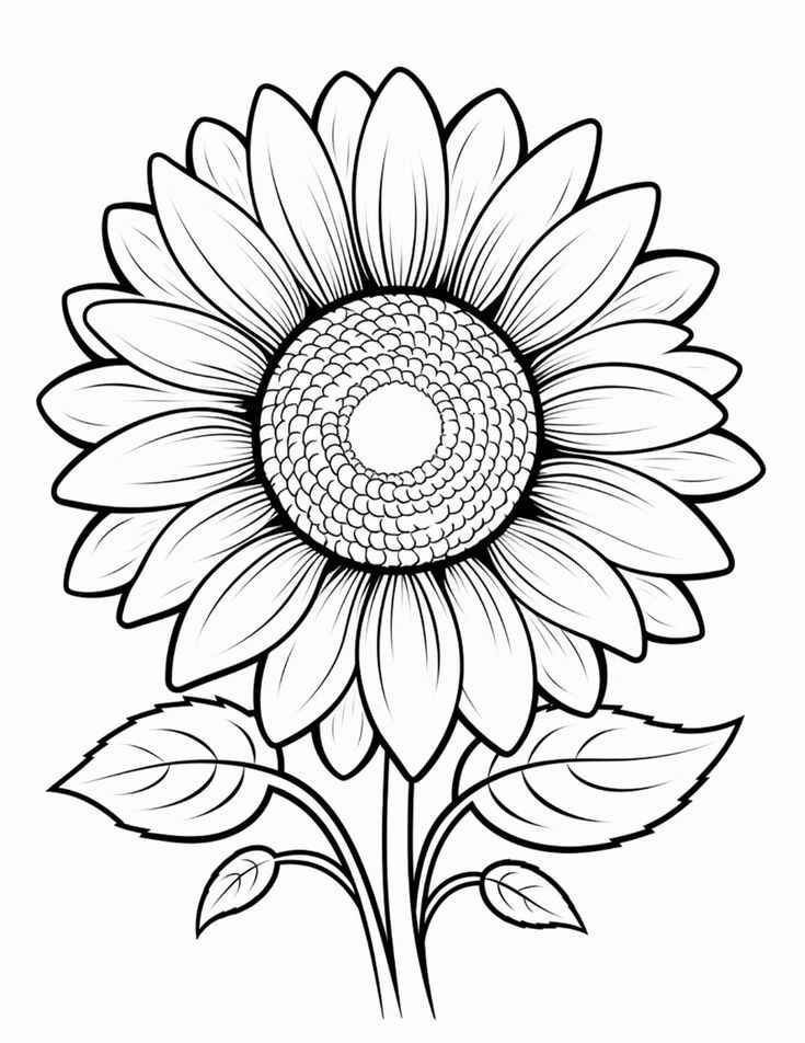 Sonnenblume Ausmalbilder 555