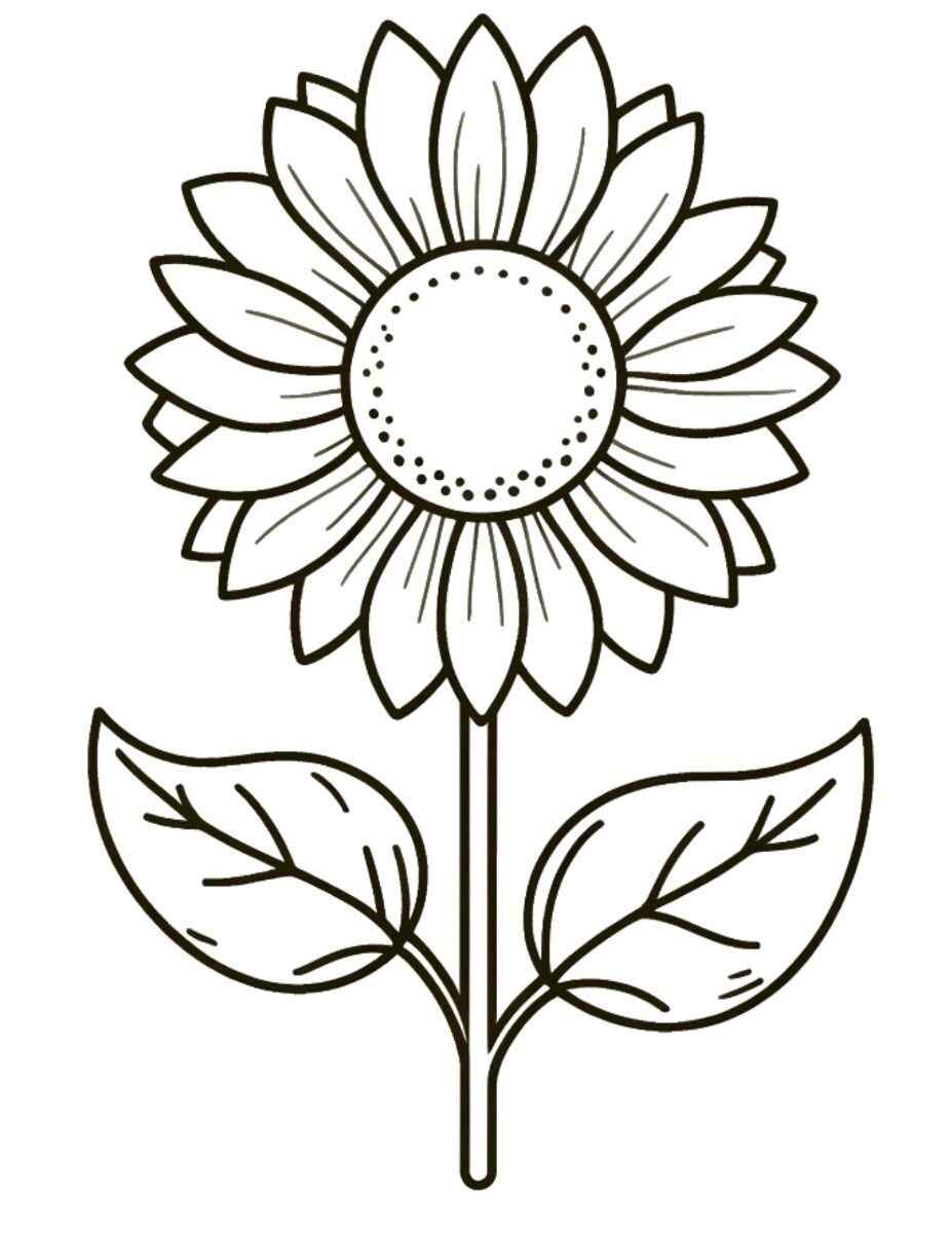 Sonnenblume Ausmalbilder 598