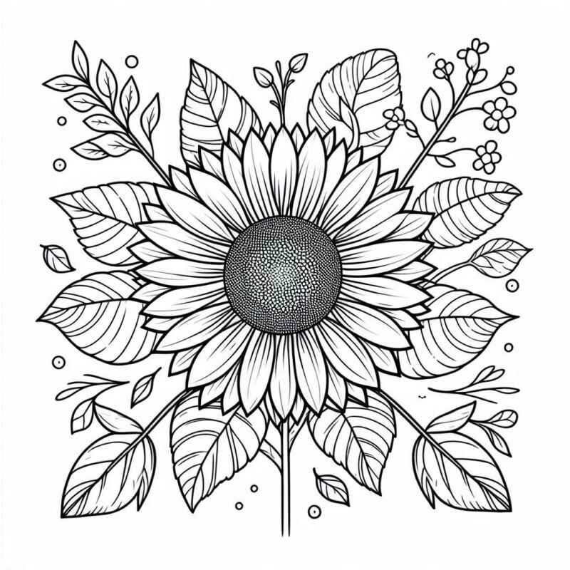 Sonnenblume Ausmalbilder 700