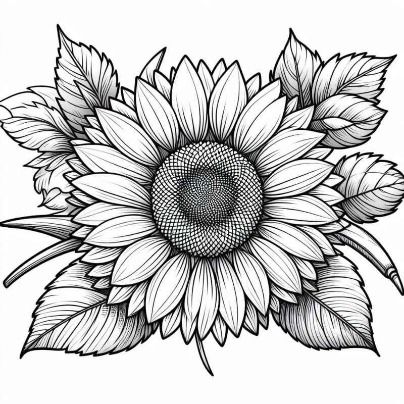 Sonnenblume Ausmalbilder 747